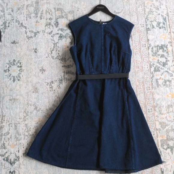 Lanvin Dresses & Skirts - Lanvin/Acne Collab Denim Flare Dress Sz Fr 42 (XL)